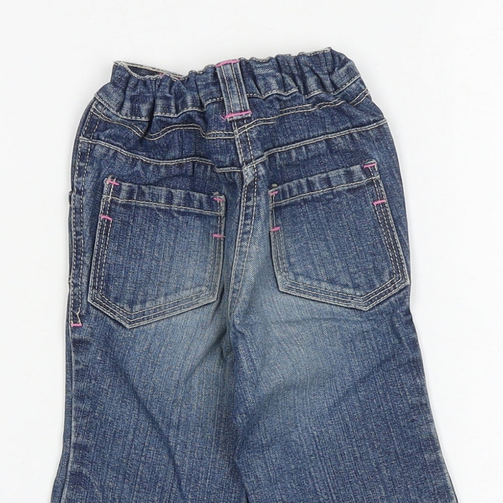 NEXT Baby Blue 100% Cotton Cropped Jeans Size 3-6 Months Zip