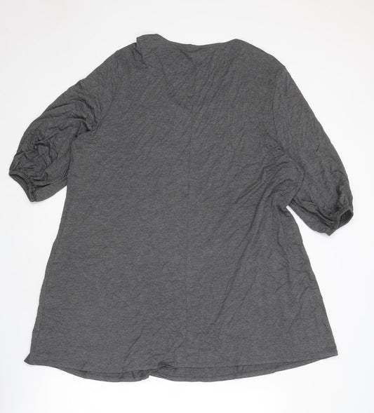 Capsule Womens Grey Viscose A-Line Size 20 Round Neck Pullover