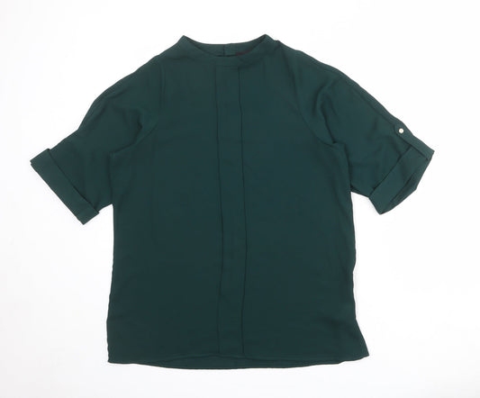 Womens UK Size 10 Autograph Green Basic Blouse
