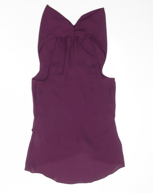 Womens UK Size 6 Warehouse Purple Basic Blouse