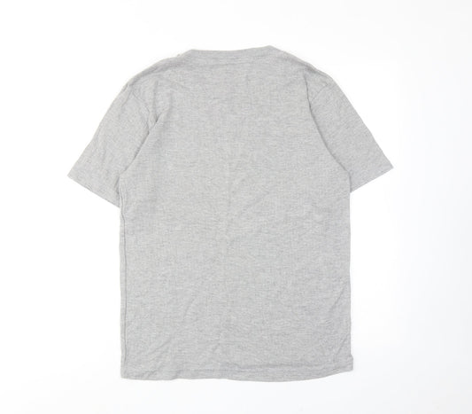 UrbanSpirit Mens Grey Cotton T-Shirt Size L Round Neck