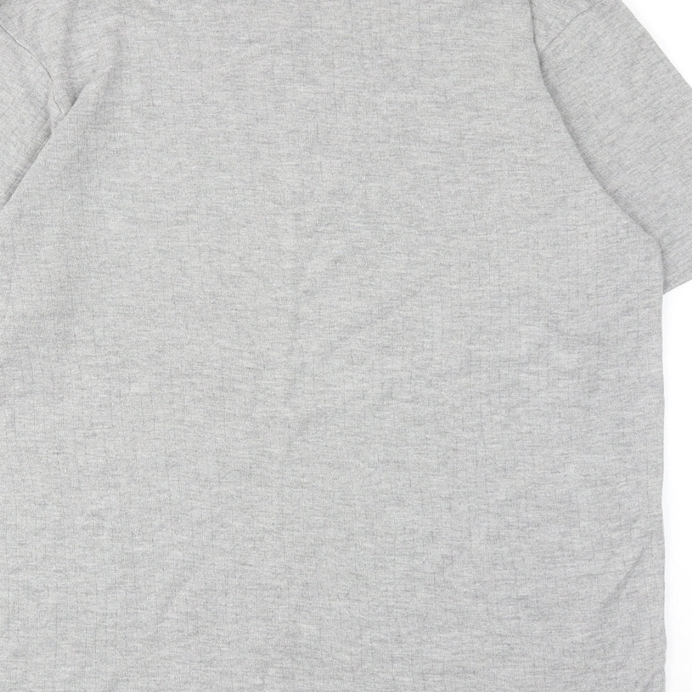 UrbanSpirit Mens Grey Cotton T-Shirt Size L Round Neck