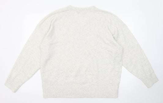 Womens UK Size L Marks and Spencer Grey Pullover Jumper