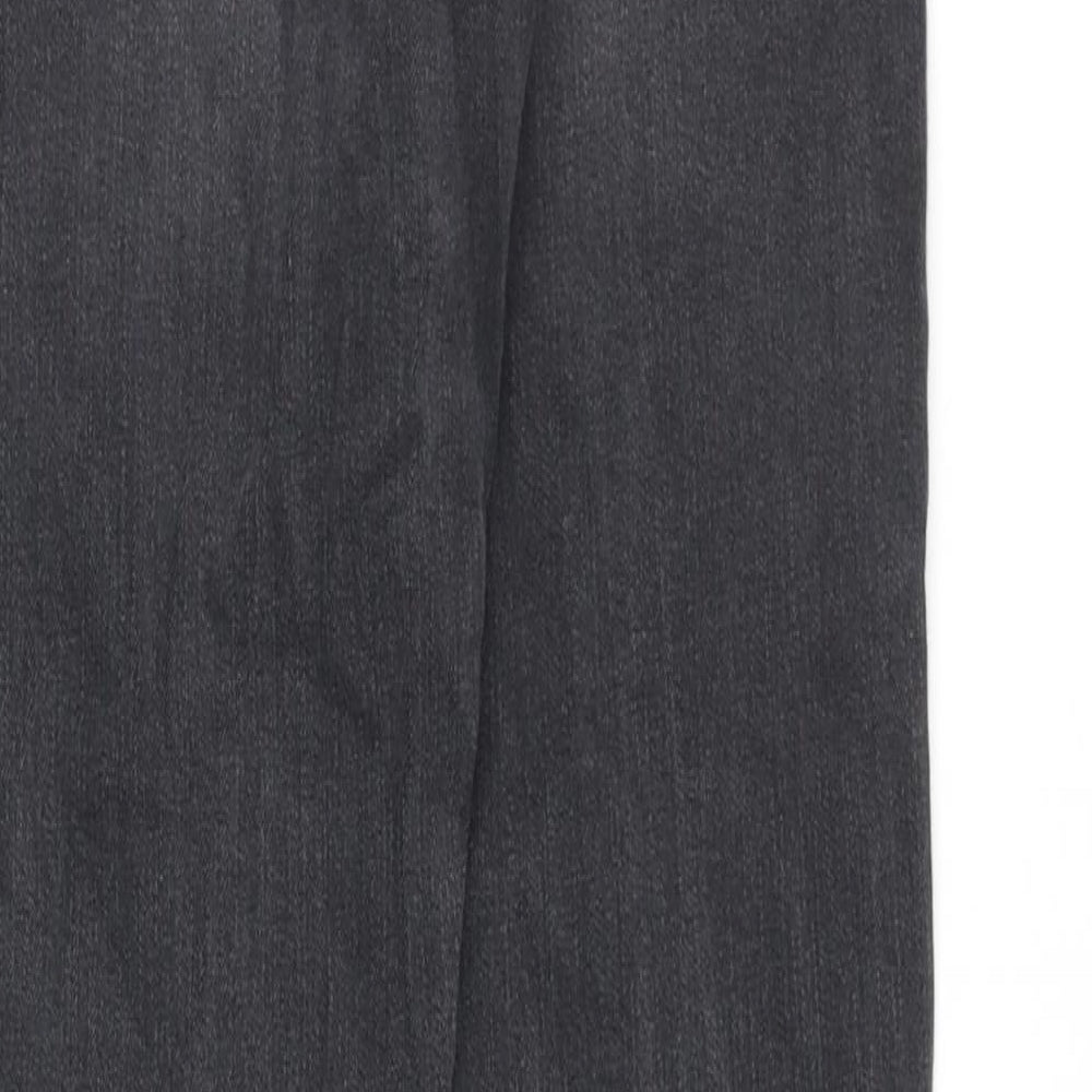 Denim & Co. Womens Grey Cotton Skinny Jeans Size 8 Regular Zip