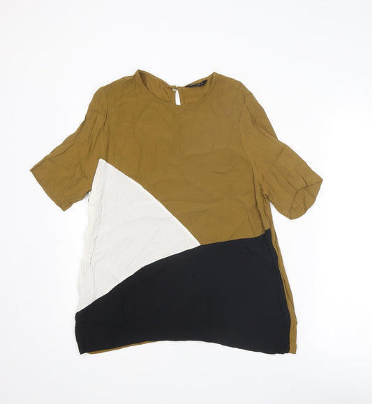 Womens UK Size 14 New Look Brown Basic Blouse
