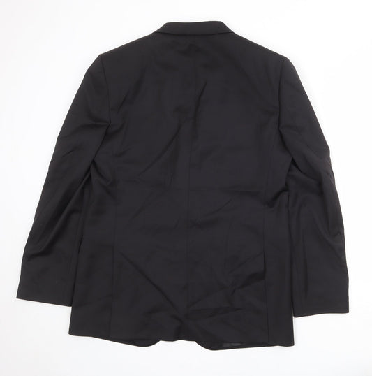 Autograph Mens Black Polyester Jacket Suit Jacket Size 42 Regular