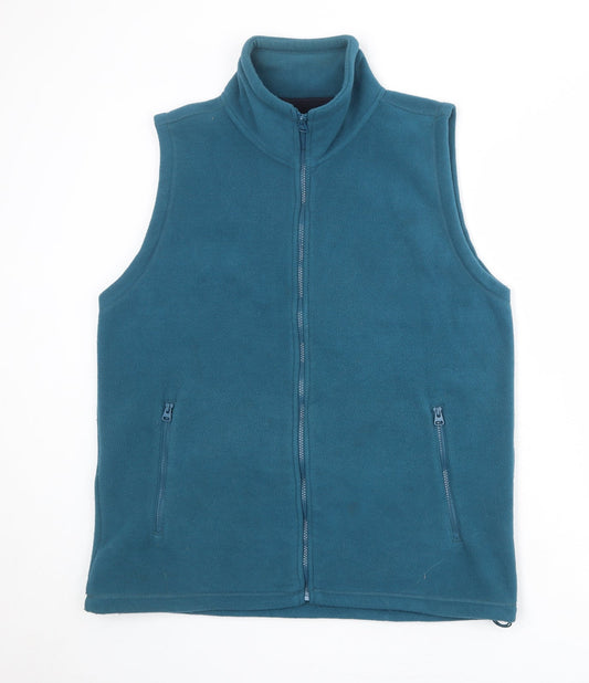 One Valley Womens Blue Gilet Jacket Size M Zip