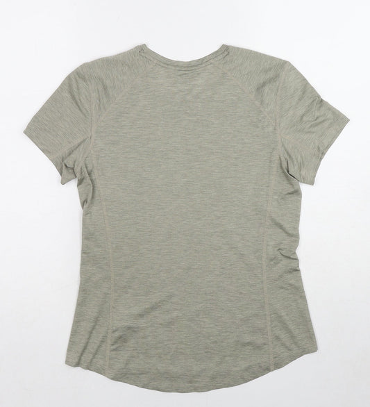 H&M Womens Green Polyester Pullover T-Shirt Size S Crew Neck Pullover