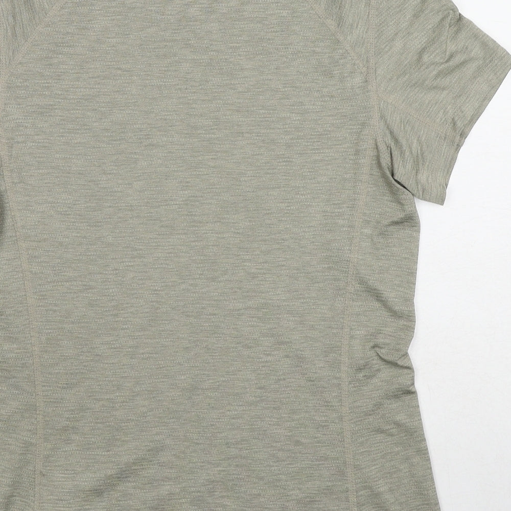 H&M Womens Green Polyester Pullover T-Shirt Size S Crew Neck Pullover