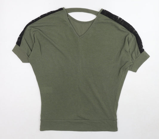 Womens UK Size 10 Quiz Green Pullover Jumper