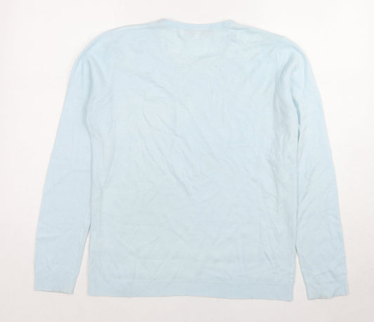 Womens UK Size M Vida Vi Blue Pullover Jumper