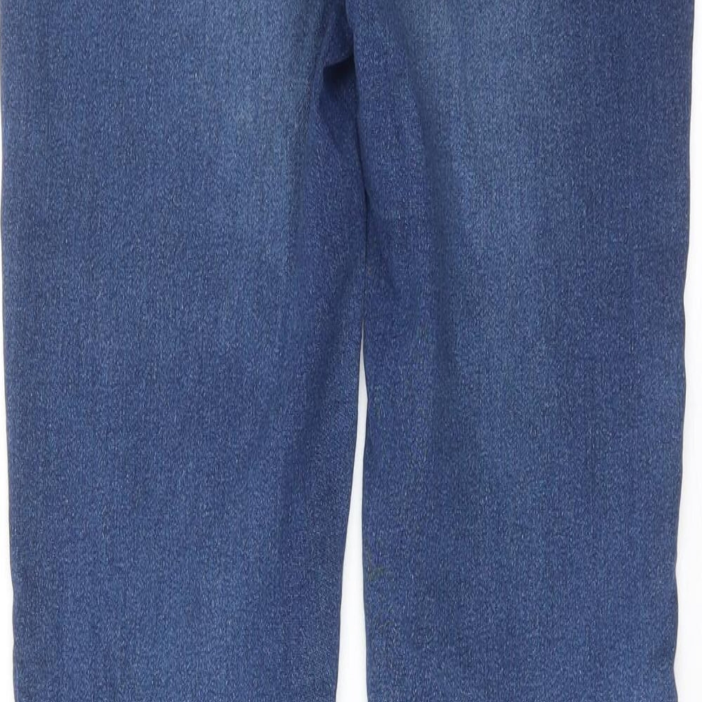 Denim & Co. Womens Blue Cotton Skinny Jeans Size 10 Regular Zip