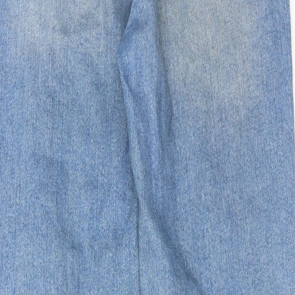 ASOS Womens Blue Cotton Mom Jeans Size 28 in L28 in Regular Zip