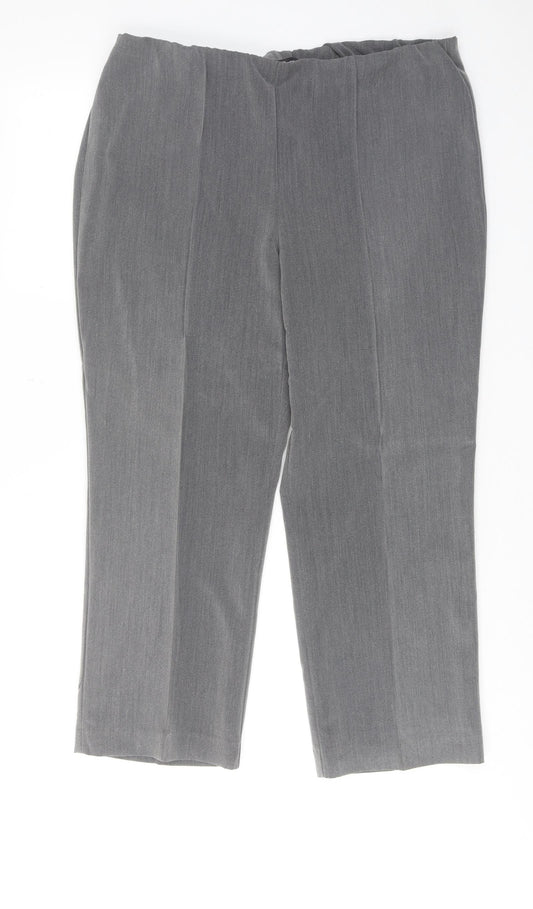 Womens UK Size 14 Bonmarché Regular Fit Grey Trousers