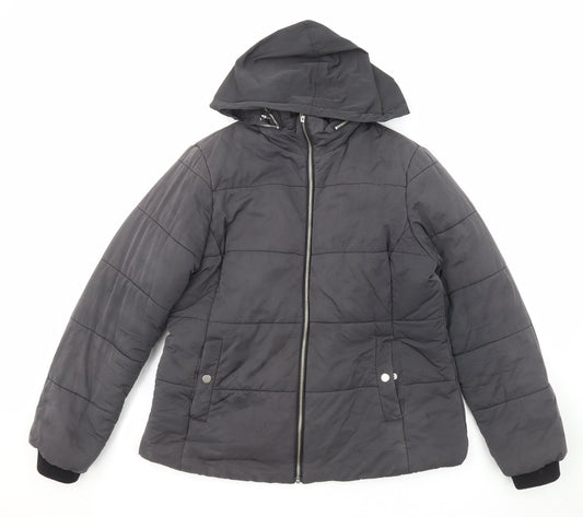 Womens UK Size 14 John Lewis Grey Puffer Jacket