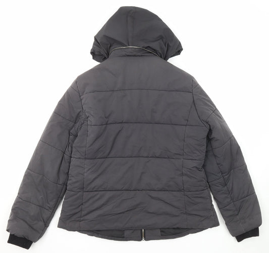 John Lewis Womens Grey Puffer Jacket Jacket Size 14 Zip