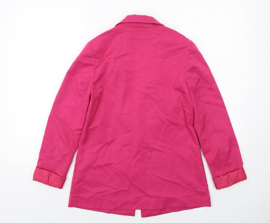 H&M Womens Pink Jacket Blazer Size 6 Button