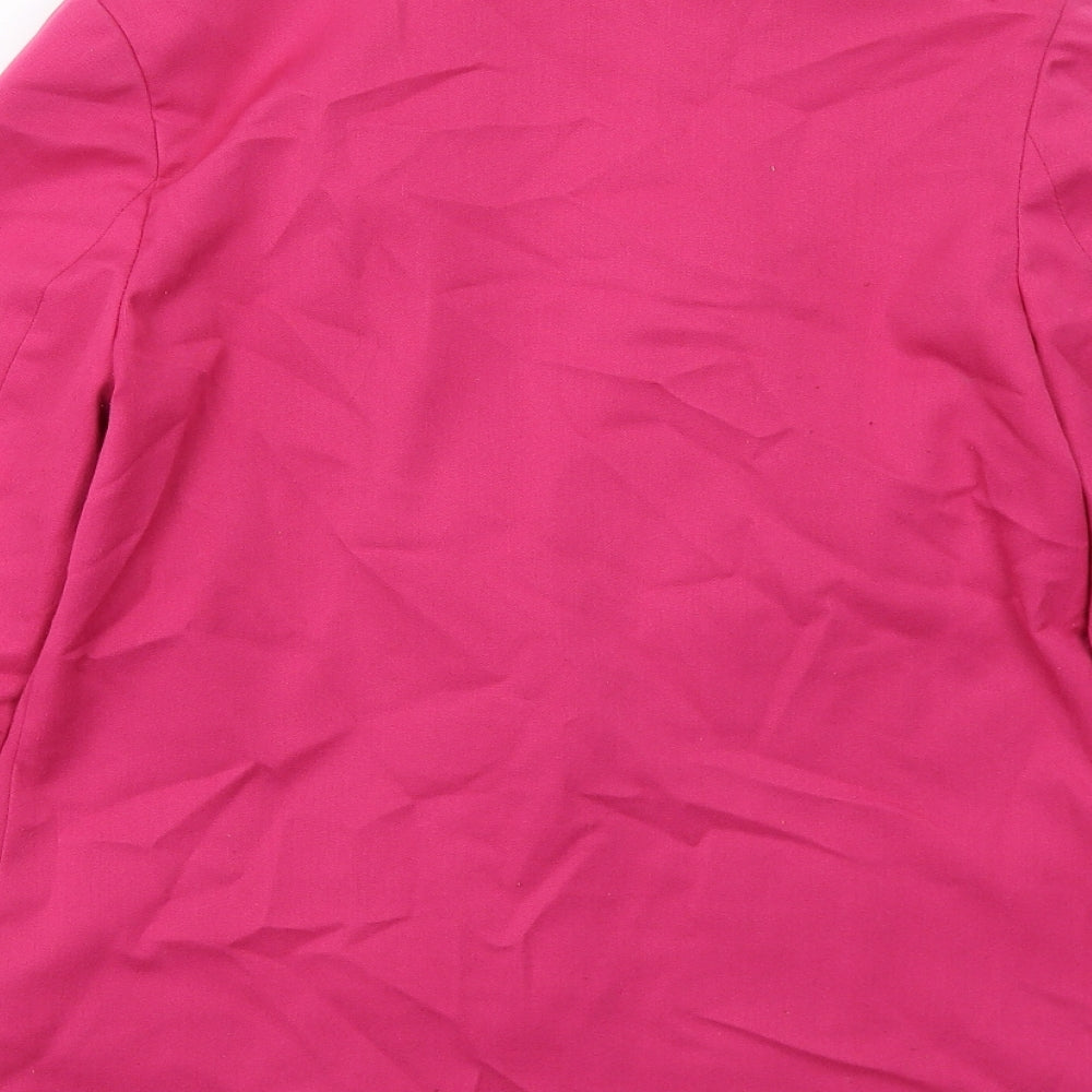 H&M Womens Pink Jacket Blazer Size 6 Button