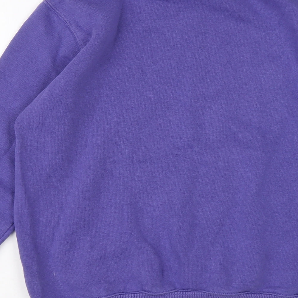 Cotton Traders Womens Purple Cotton Pullover Sweatshirt Size XS Pullover