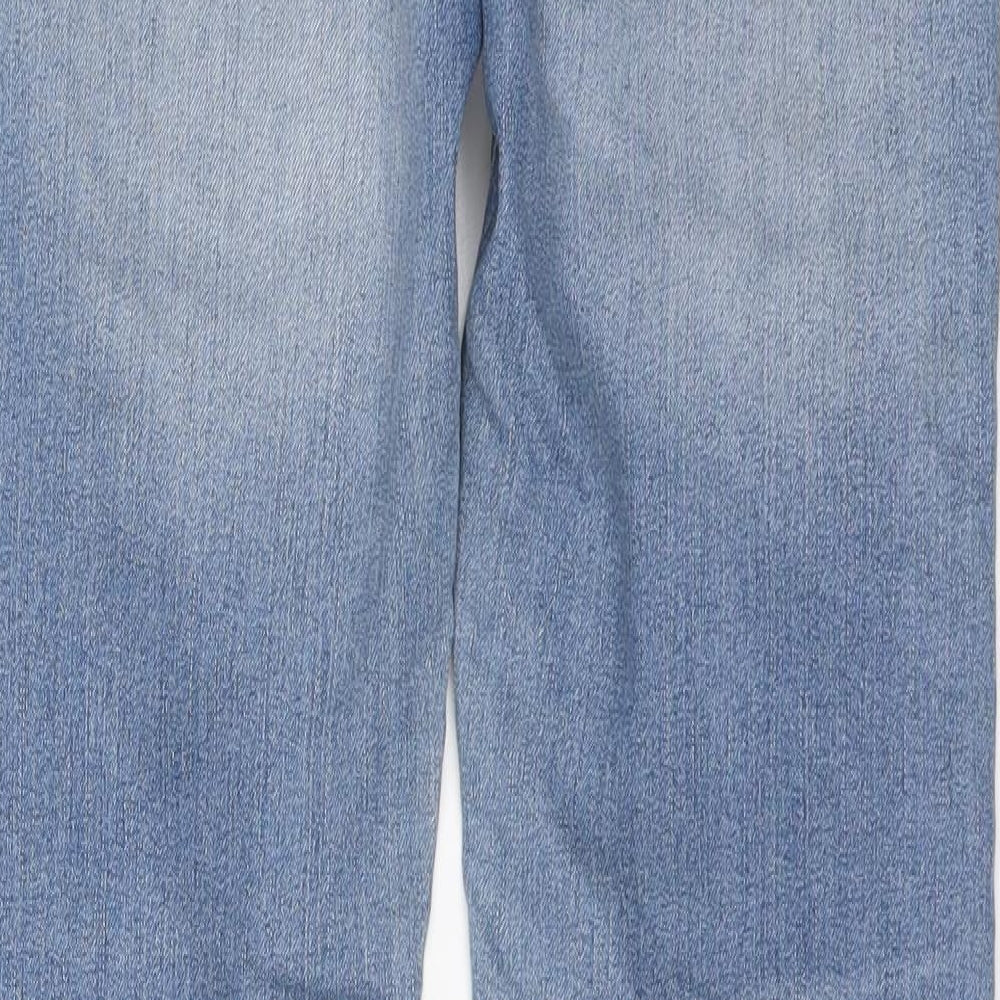US Polo Assn. Womens Blue Cotton Straight Jeans Size 30 in L30 in Regular Button