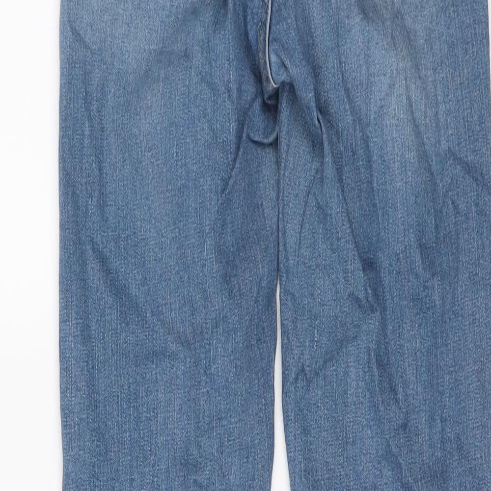 Topshop Womens Blue Cotton Skinny Jeans Size 26 in L29 in Regular Button