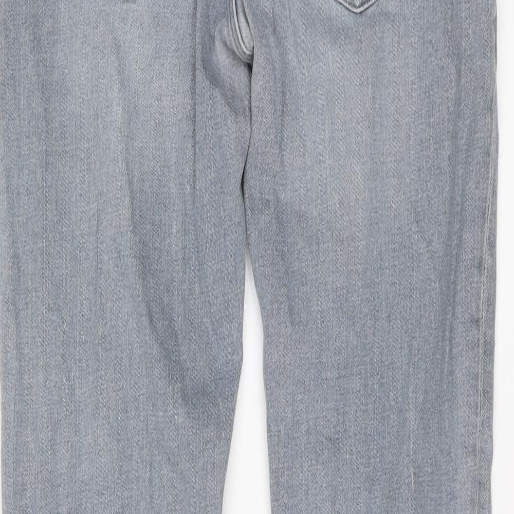 Mens UK Size 30 in River Island Regular Fit Straight Blue Jeans