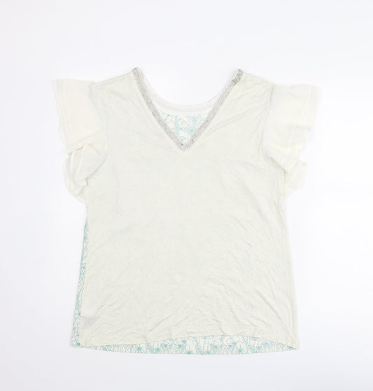 Womens UK Size 12 NEXT White Basic T-Shirt