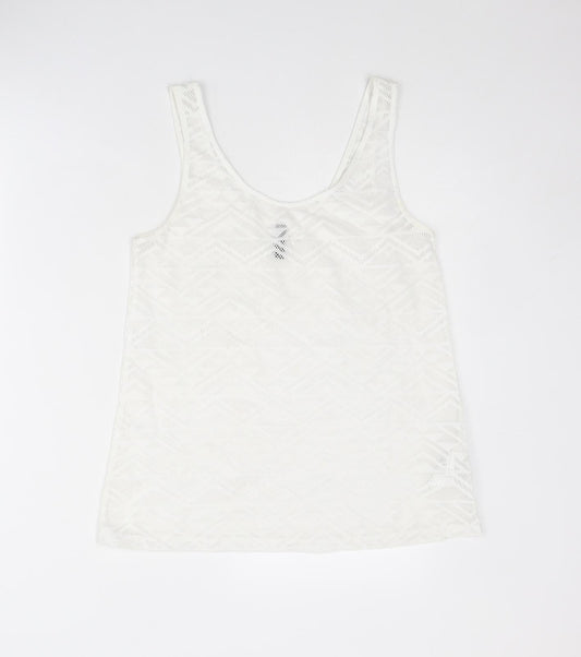 Womens UK Size S Divided by H&M White Basic Tank