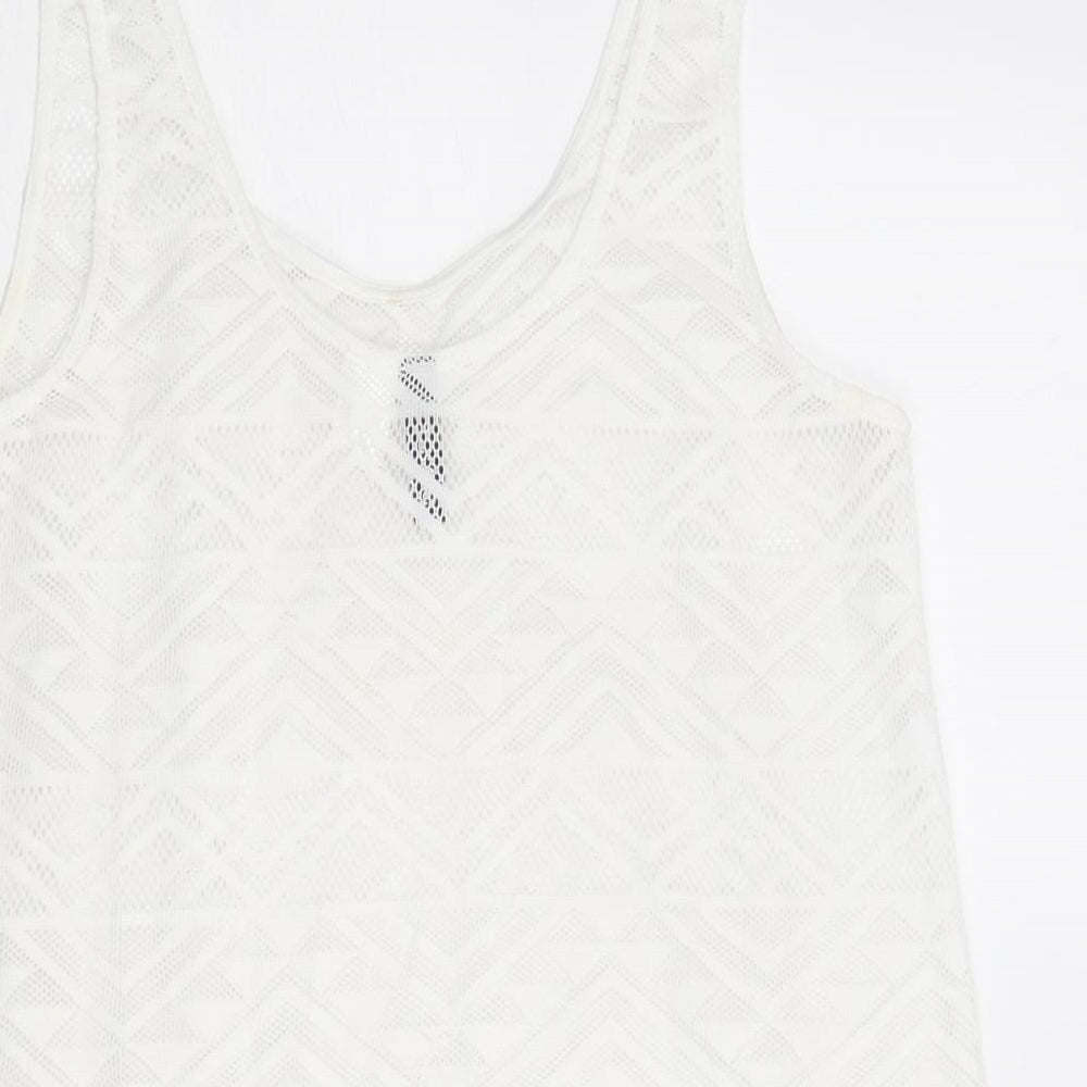 Womens UK Size S Divided by H&M White Basic Tank