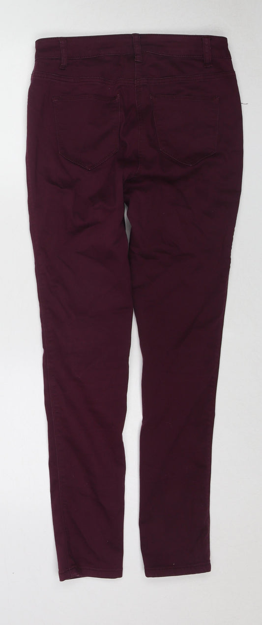 Womens UK Size 10 NEXT Regular Fit Straight Purple Jeans