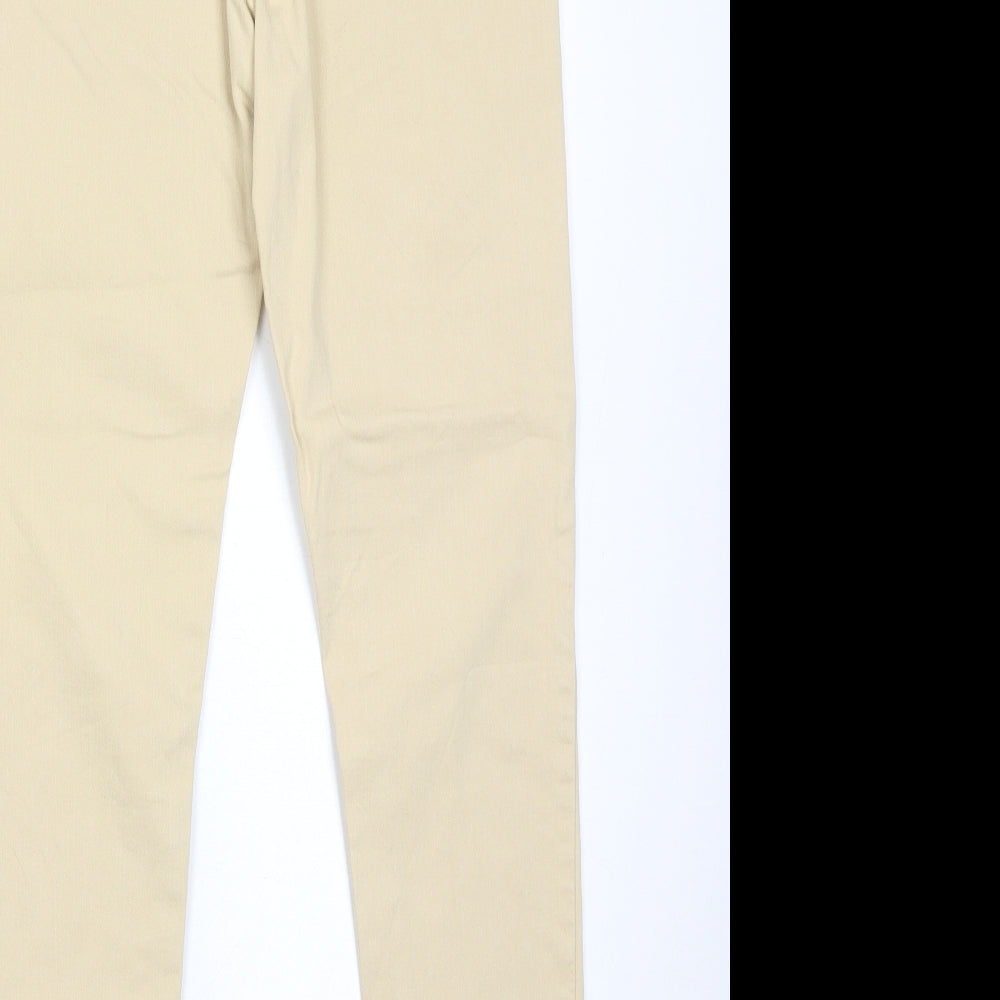 Sinners Womens Beige Cotton Skinny Jeans Size 32 in Regular Zip