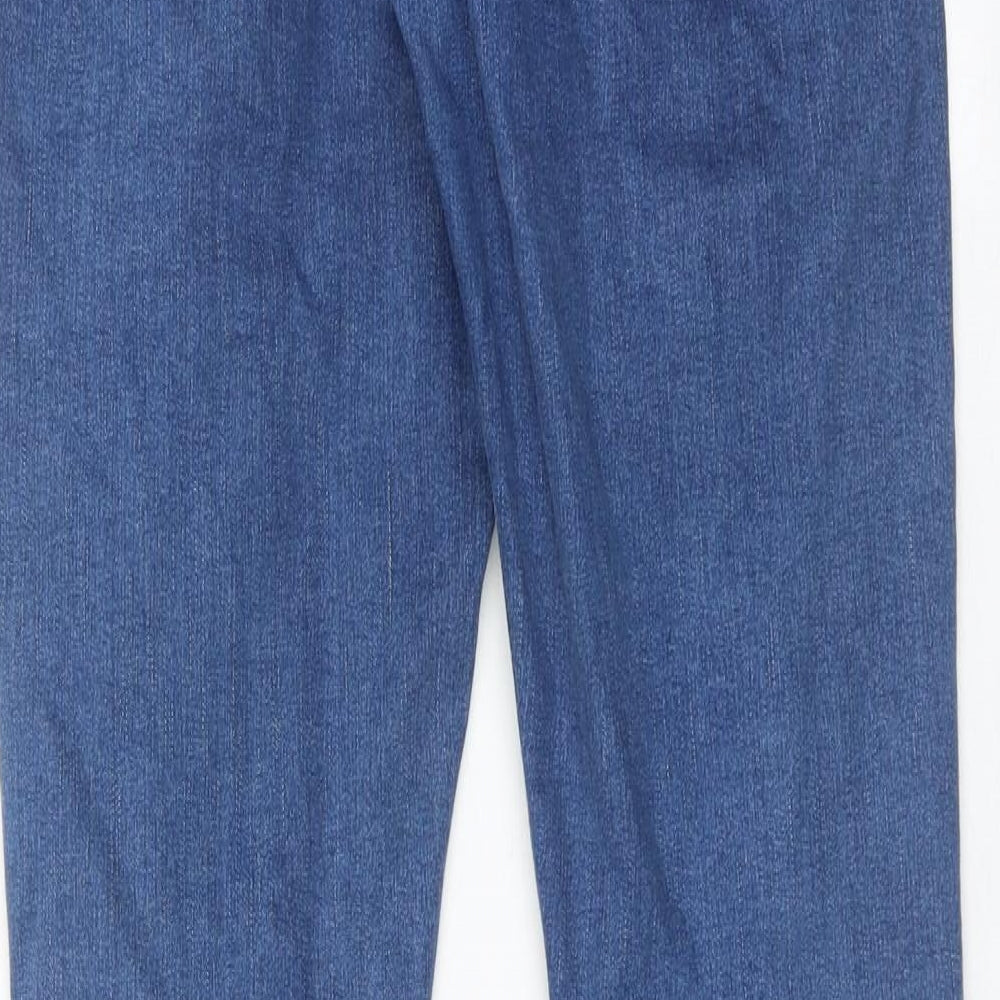 Topshop Womens Blue Cotton Skinny Jeans Size 28 in L30 in Regular Zip