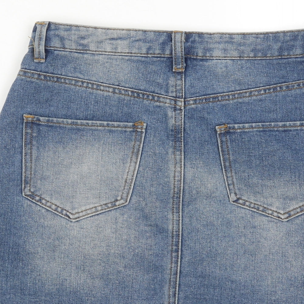 Womens UK Size 6 Denim & Co. A-Line Denim Skirt