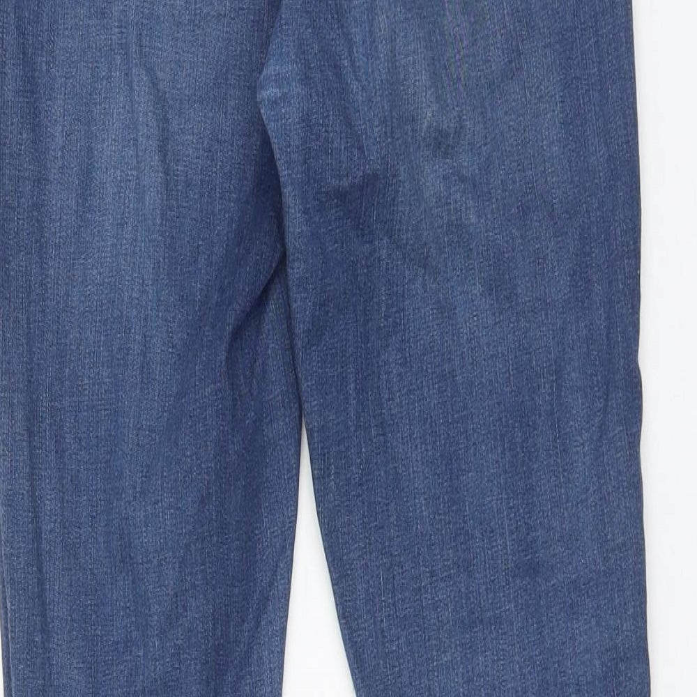 Topshop Womens Blue Cotton Skinny Jeans Size 28 in L30 in Regular Zip