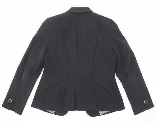 Marks and Spencer Womens Grey Polyester Jacket Blazer Size 14
