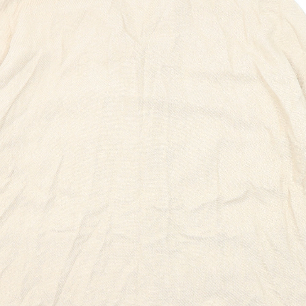 H&M Womens Beige Jacket Blazer Size M Button