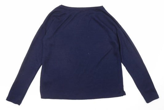 Womens UK Size M Springfield Blue Pullover Jumper