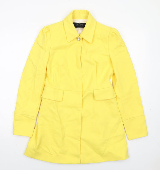 Womens UK Size S Zara Yellow Overcoat