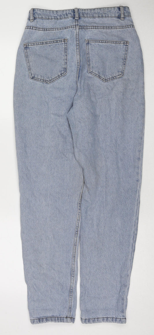 Denim & Co. Womens Blue Cotton Tapered Jeans Size 8 Regular Zip