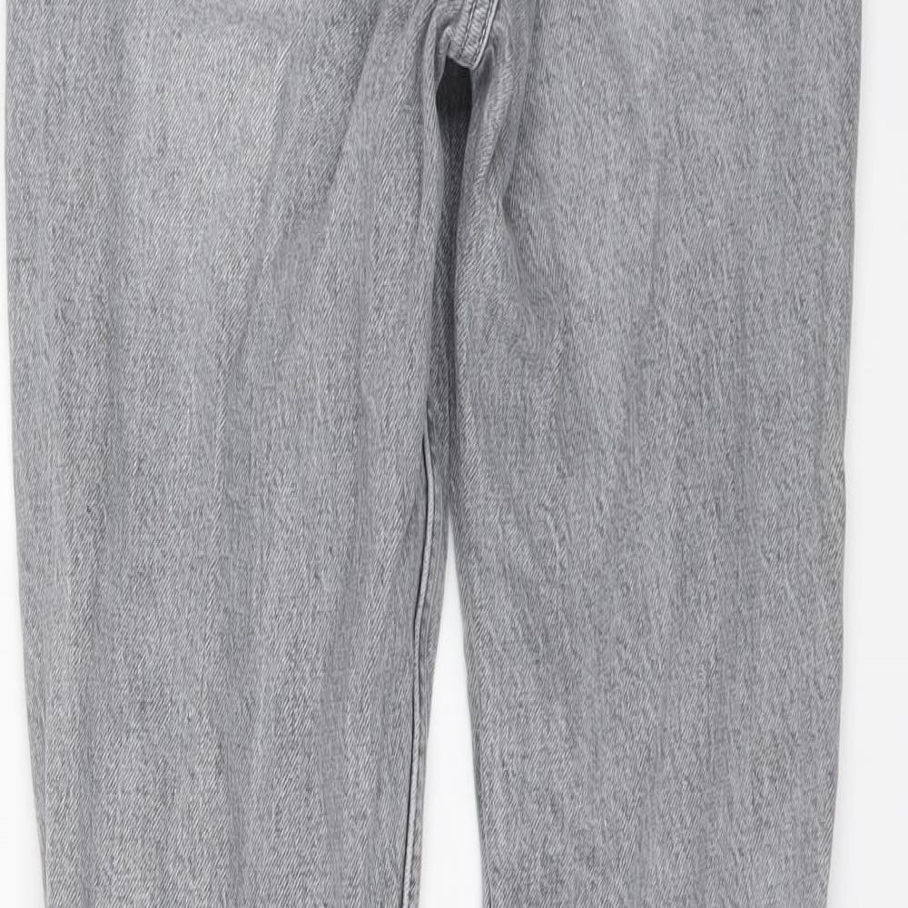 Womens UK Size 10 H&M Regular Fit Straight Grey Jeans