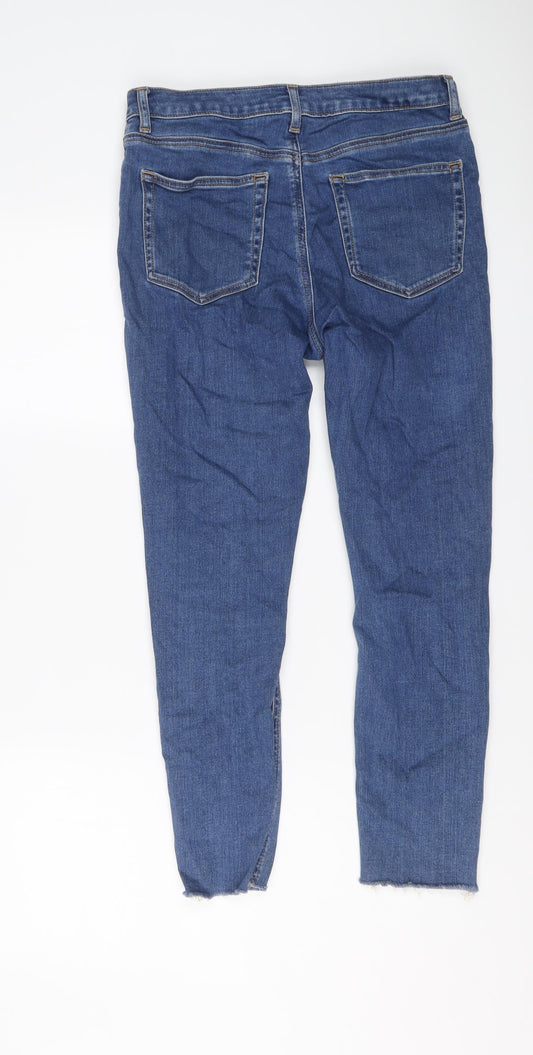 ASOS Womens Blue Cotton Skinny Jeans Size 30 in L28 in Regular Button