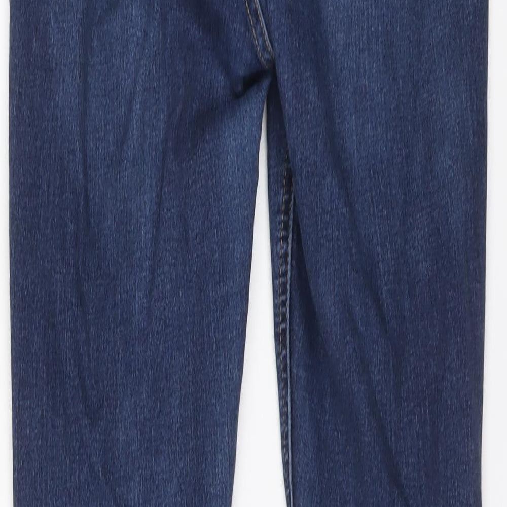 Topshop Womens Blue Cotton Skinny Jeans Size 26 in L25 in Regular Button