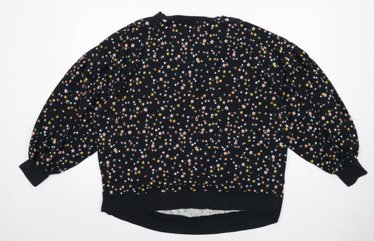 Womens UK Size L NEXT Black Pullover Sweatshirt