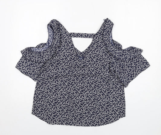 Womens UK Size 12 NEXT Blue Basic Blouse