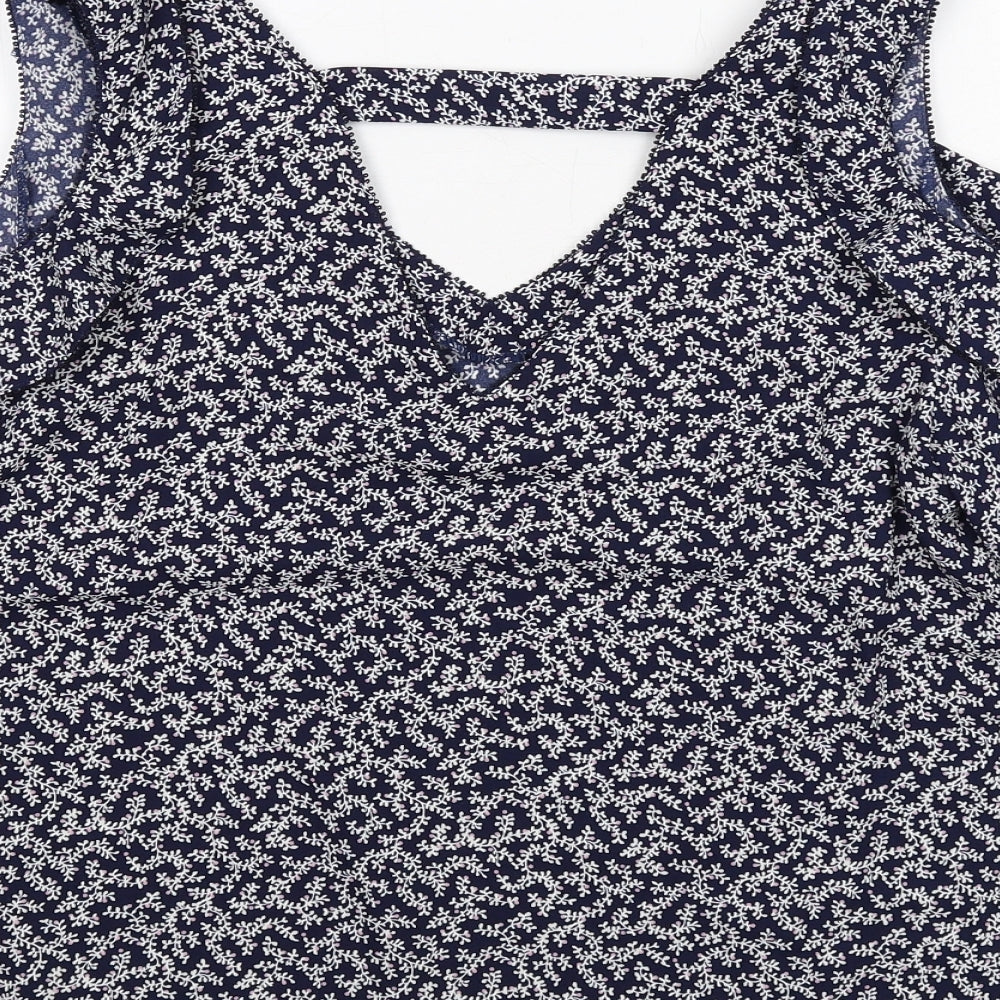 Womens UK Size 12 NEXT Blue Basic Blouse