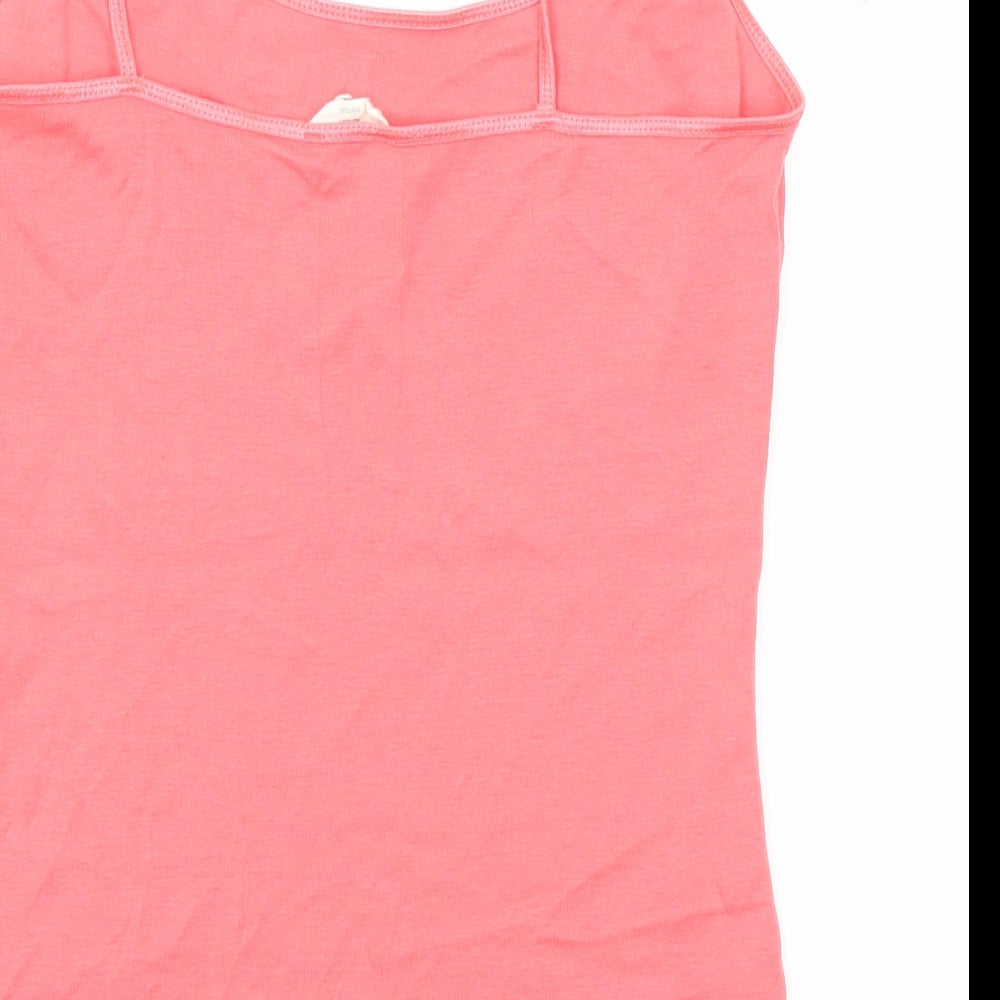 Womens UK Size L New Look Pink Basic Tank
