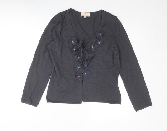 Womens UK Size 12 Fenn Wright Manson Grey Cardigan Jumper