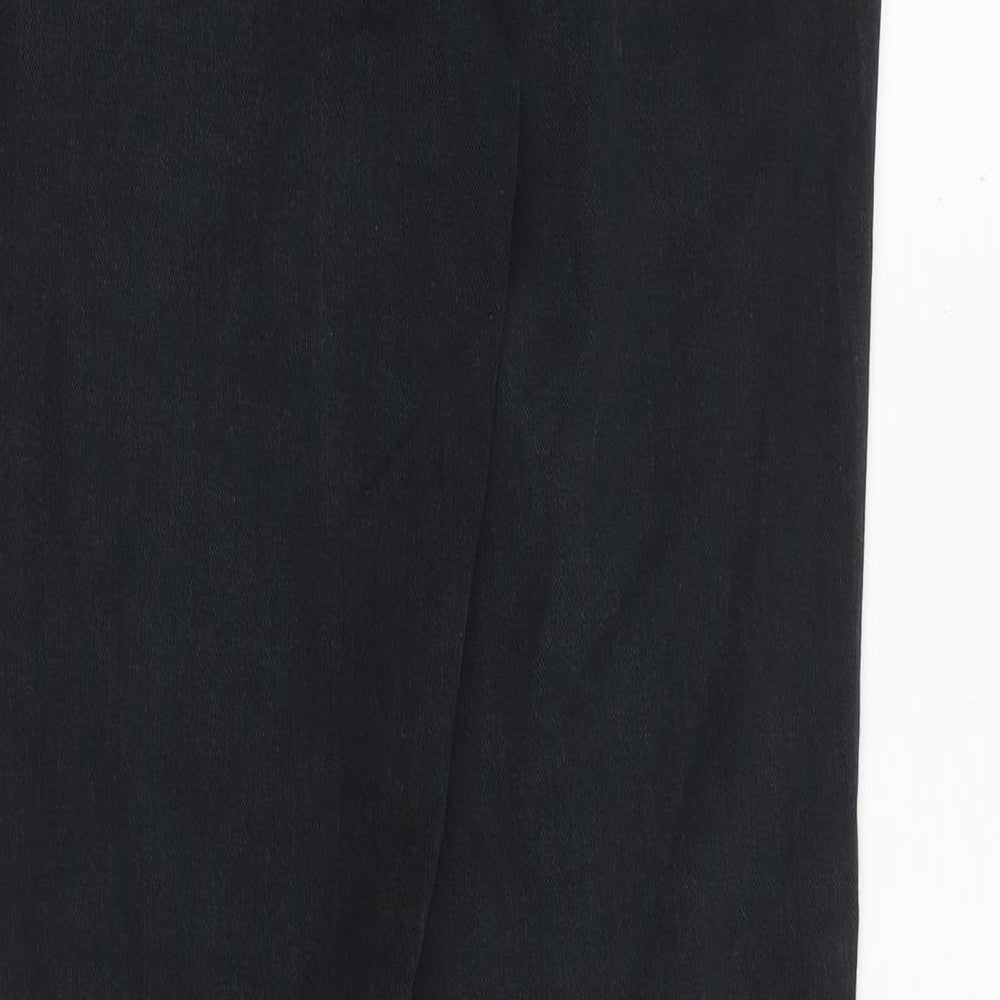 Aeropostale Mens Black Cotton Straight Jeans Size 31 in Slim Zip