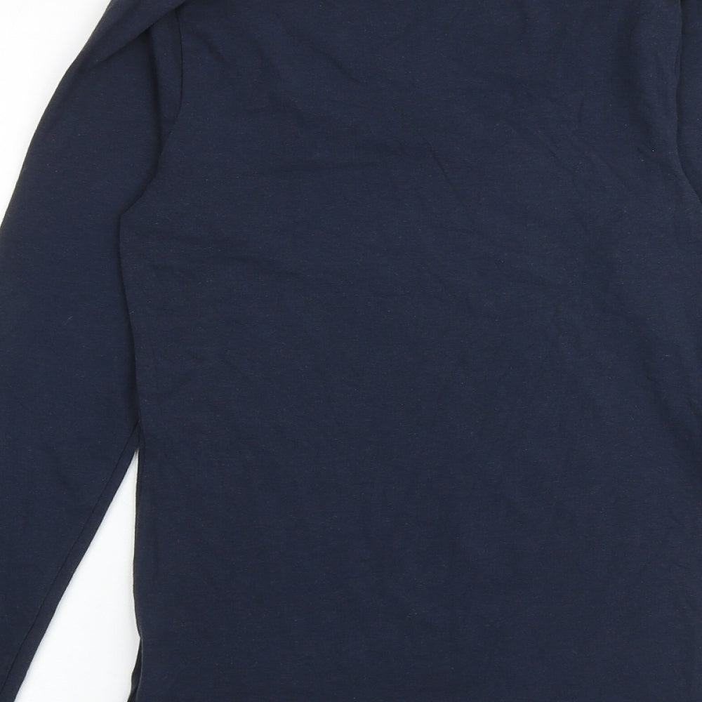 b.young Womens Blue Cotton Basic T-Shirt Size M Scoop Neck