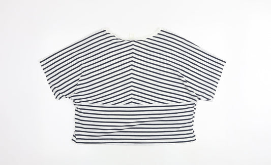 Womens UK Size L H&M Blue Cropped T-Shirt